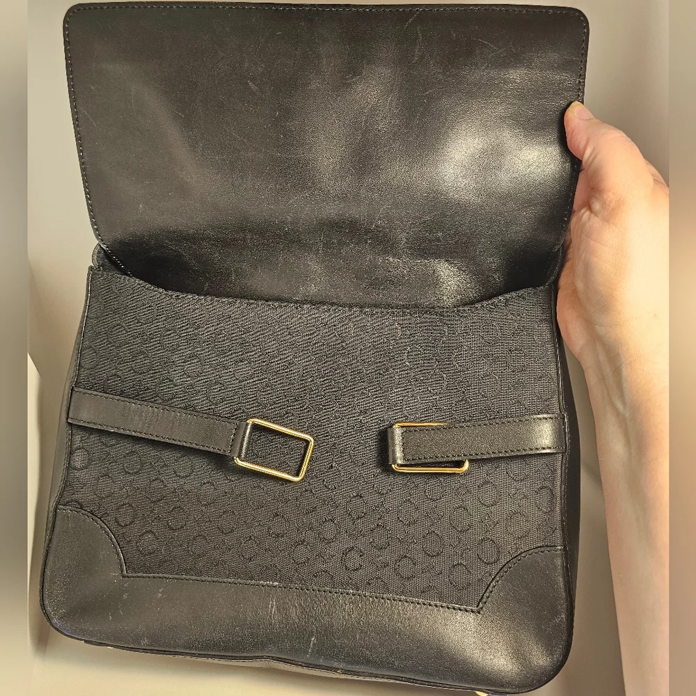 Celine Black and Gold Shoulder Bag EUC